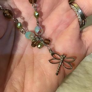 🌺 Artisan Sterling Dragonfly Necklace